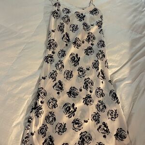 Club Monaco Dark purple and White satin-look Floral Maxi Dress